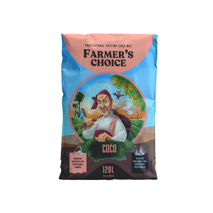 Sustrato Coco 120 L Farmer's Choice - Cultivo Eficiente
