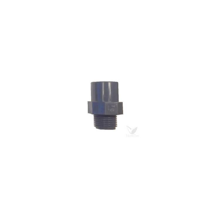 Terminal Rosca Macho Flora PVC - Conexión Riego Eficiente