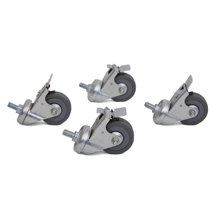 Kit de Ruedas Soporte Bandeja EU - 4 uds | Suministros Hortícolas