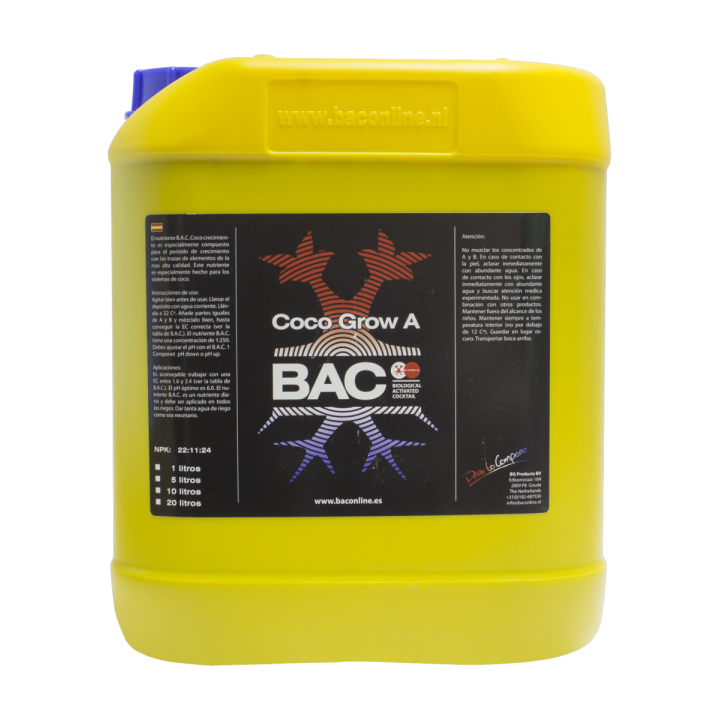 Coco A Grow 5 L BAC - Nutrientes para Cultivo Eficiente