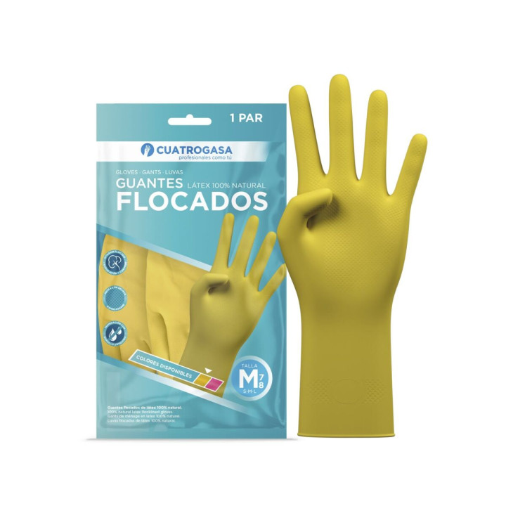 Guantes Flocado Talla M - Protección y Comodidad