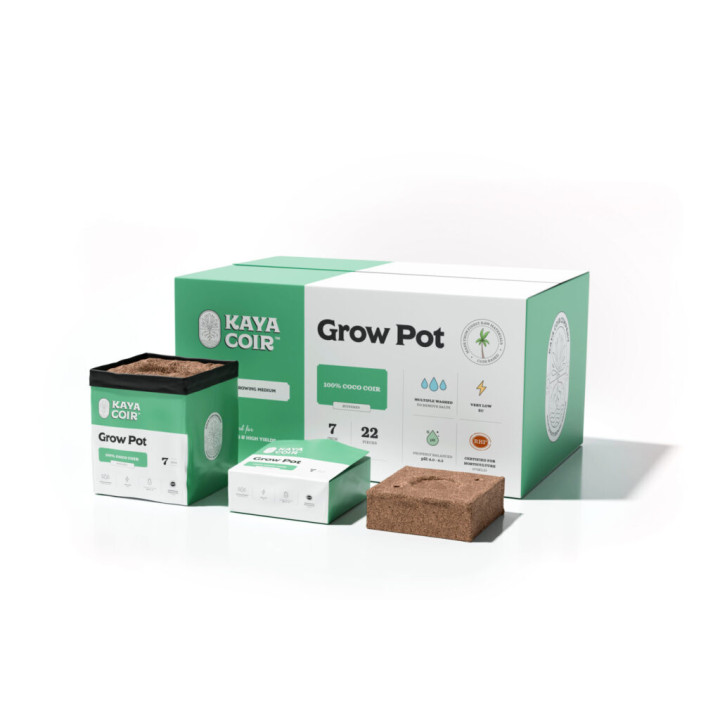 KAYA Grow Pot 7" - Sustrato de Coco 2 Gal (22 uds/caja)