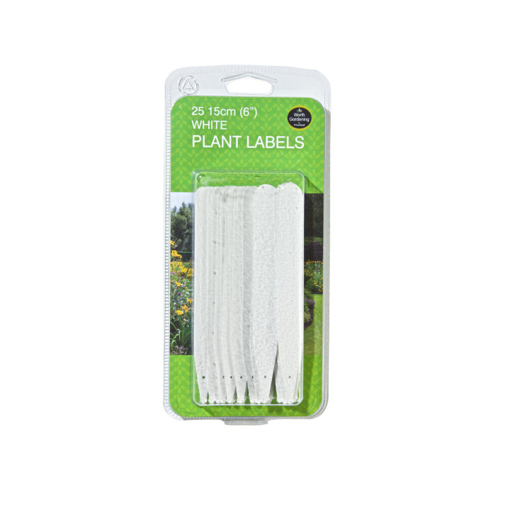 Etiquetas Blancas 20 cm Garland - 20 uds para Cultivos