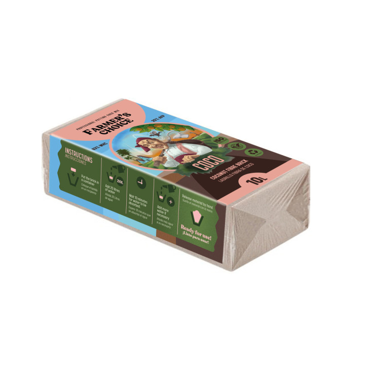 Ladrillo Coco 650gr 10 l (15 uds) - Farmer's Choice
