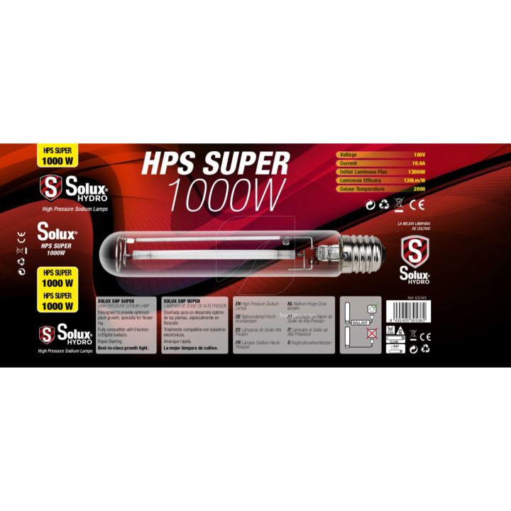 Bombilla 1000 W Super HPS Solux - Iluminación Eficiente