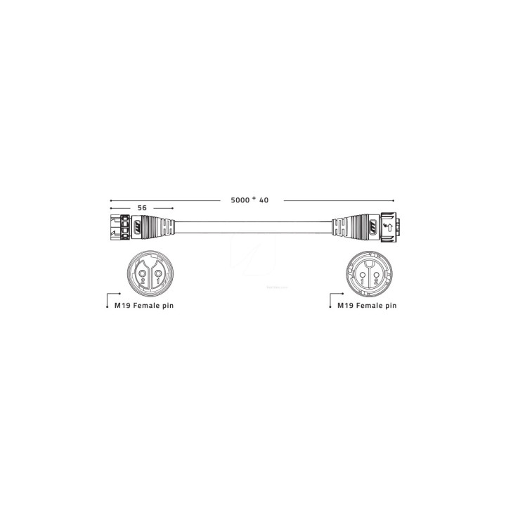 Cables de Extensión 5 m Driver Remote Zeus - Lumatek (2 uds)