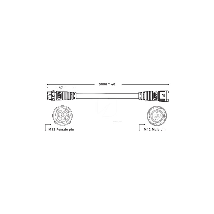Cables de Extensión 5 m Driver Remote Zeus - Lumatek (2 uds)