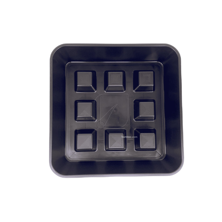 Plato Cuadrado Elevado 50 uds - Suministros Hortícolas