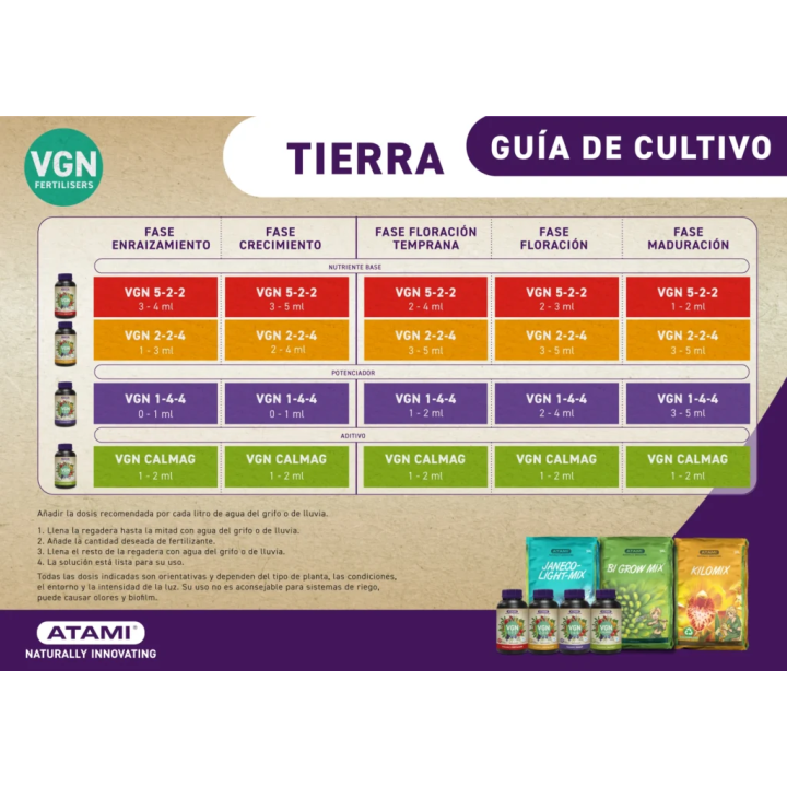 Fertilizante VGN CalMag 500ml Atami - Nutrientes Vegetales