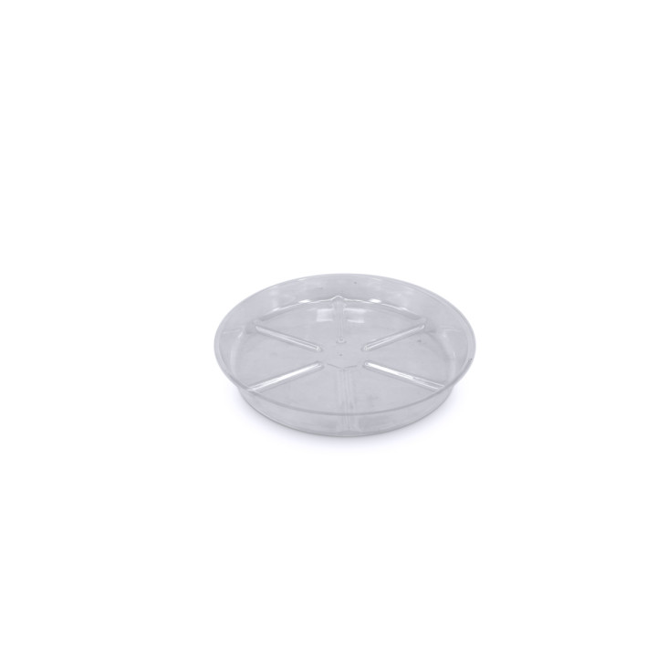 Plato Redondo Plástico Transparente 25 cm - VDL