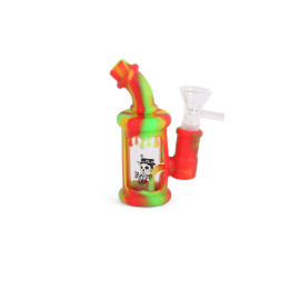 Bong Cristal/Silicona 11,6cm Poppins Lab - Alta Calidad