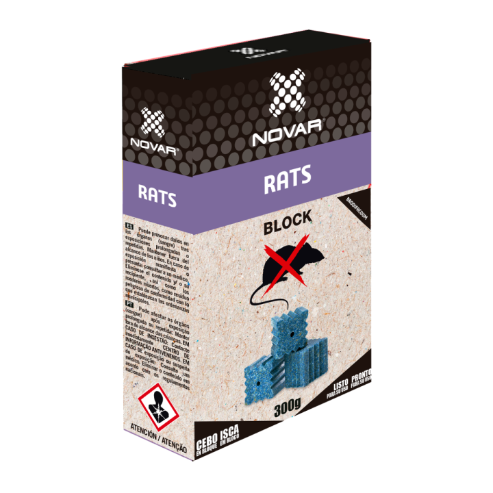 Block Rats Brodifacoum 300 gr Vithal - Control de Plagas