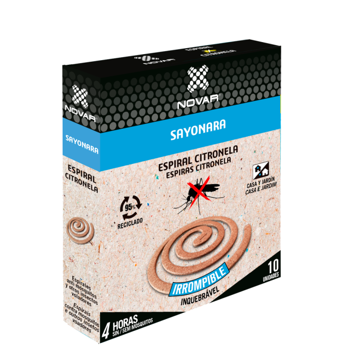 Espiral Citronela Novar - Protección Natural contra Insectos