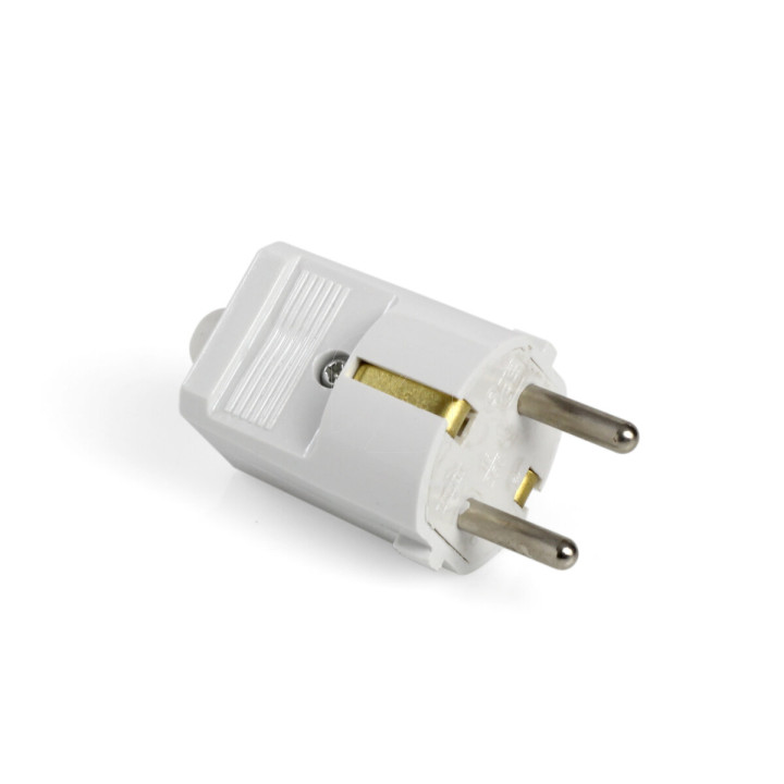 Clavija Schucco - Conector Macho Blanco para Iluminación