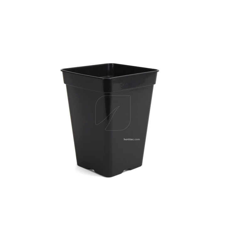Maceta Cuadrada Negra 15x15x20 cm - 35 uds | Suministros Hortícolas