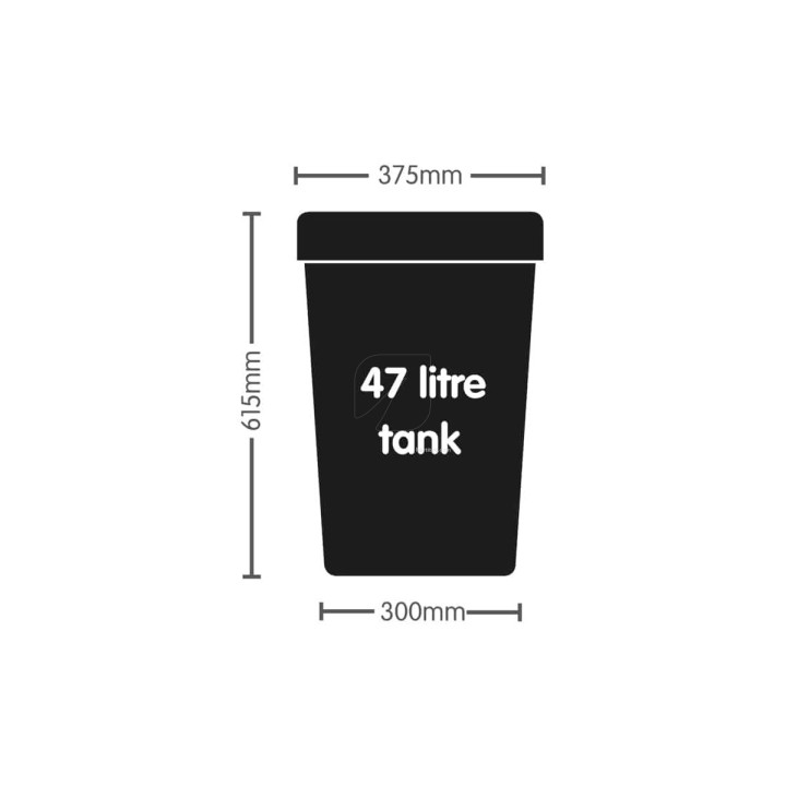 Depósito 47 L Negro con Tapa - Autopot™