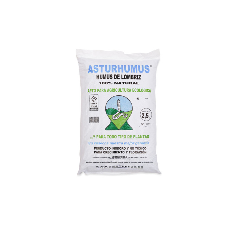 Humus de Lombriz 5 L - Fertilizante Orgánico Asturhumus