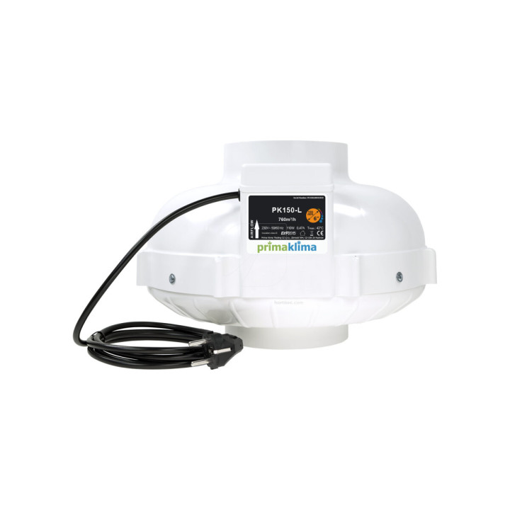 Extractor 125 mm-L 1 vel (360 m³/h) Prima Klima