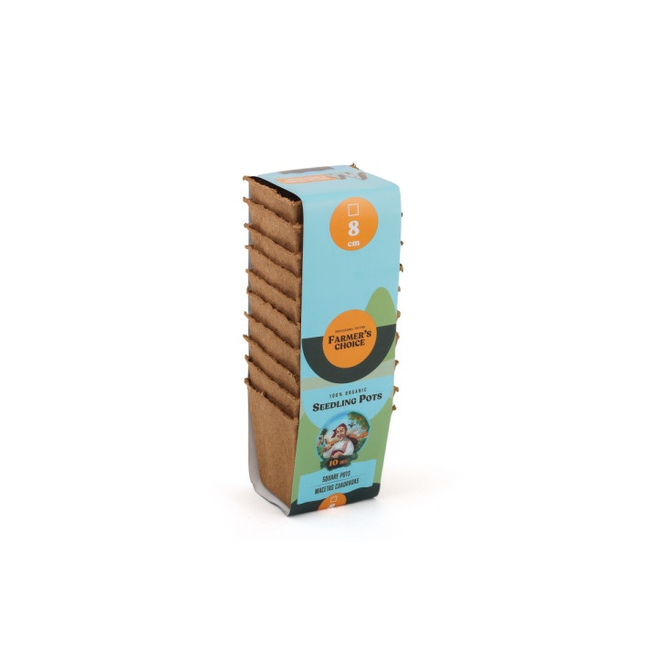 Macetas Cuadradas 8x8 cm (10 u) Farmer's Choice