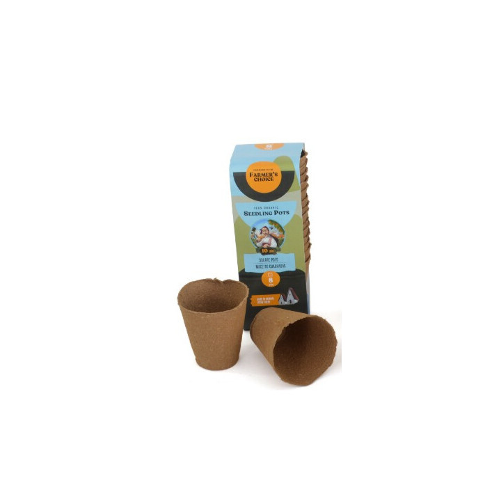 Macetas Seedling Pot 8cm (16 u) - Farmer's Choice