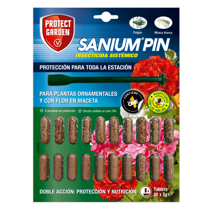 Sanium Pin 20x2 gr - Insecticida y Fertilizante Protect Garden