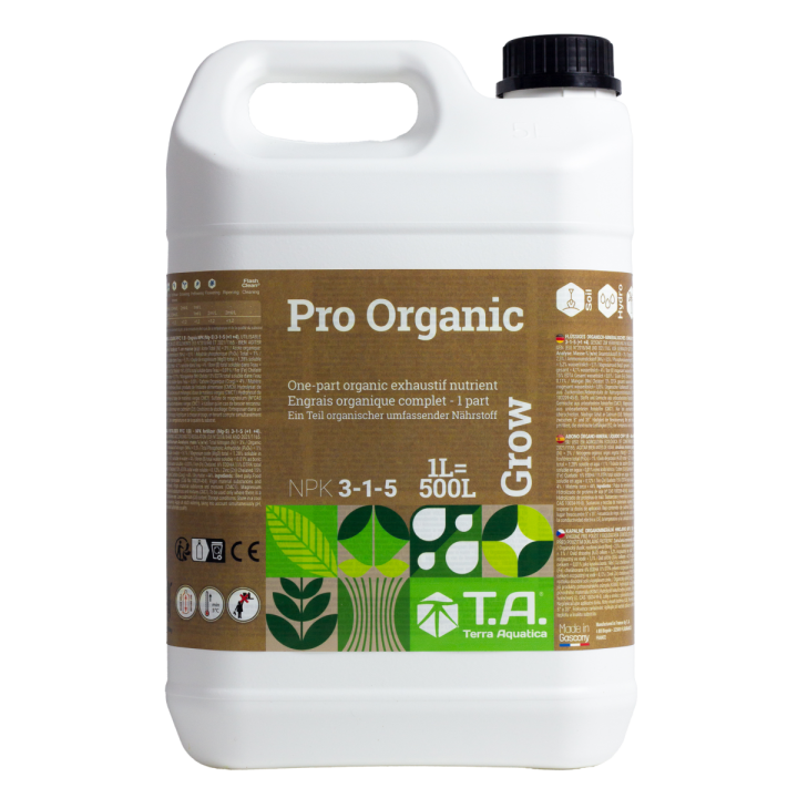 PRO Organic Grow 5 L - Nutrientes Orgánicos Terra Aquatica