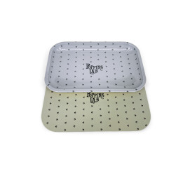 Bandeja de Metal Beige 288x188mm - Poppins Lab