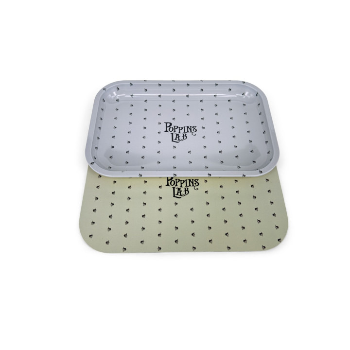 Bandeja de Metal Beige 288x188mm - Poppins Lab