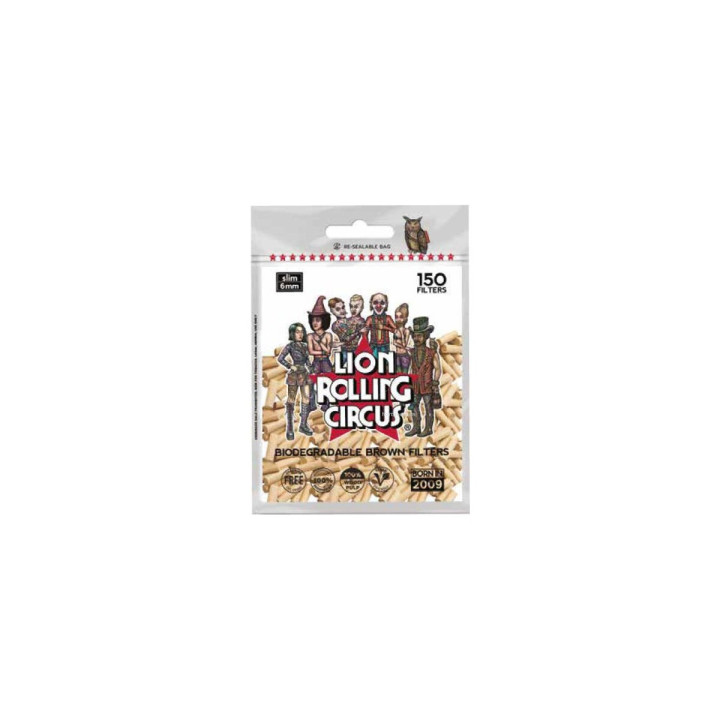 Filtros Biodegradables Lion Rolling Circus - 150 Piezas