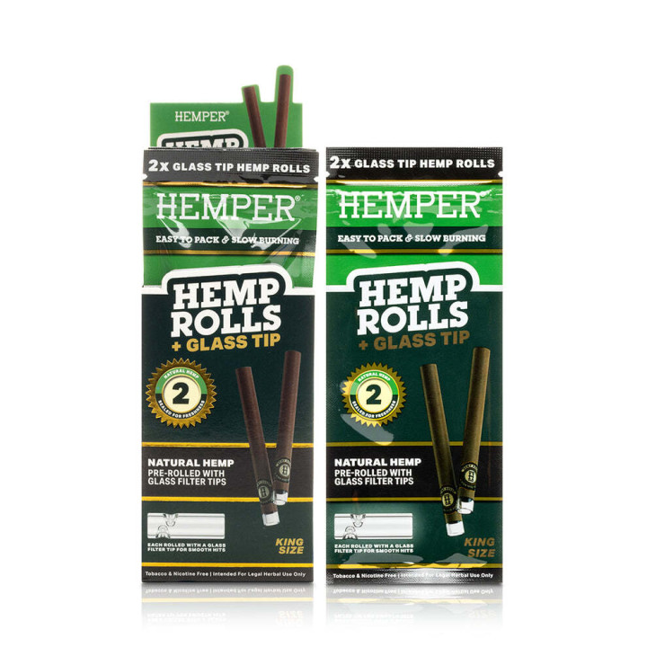 Pre-enrollados King Size Rolls 2 pk con boquilla Hemper