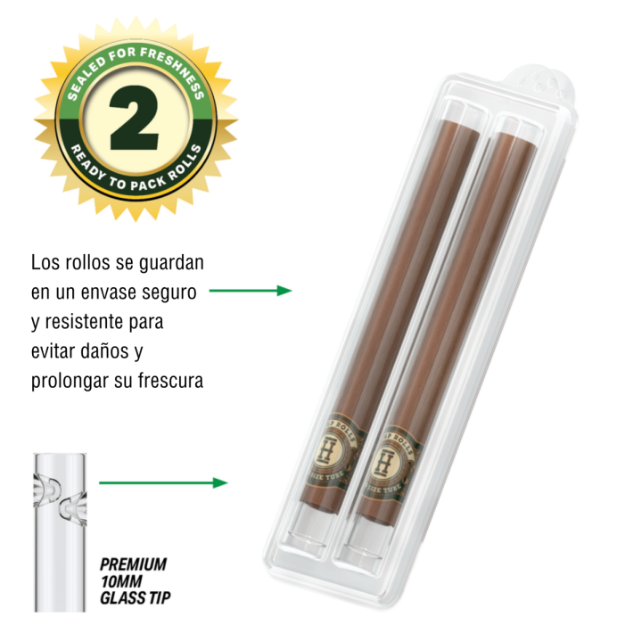 Pre-enrollados King Size Rolls 2 pk con boquilla Hemper