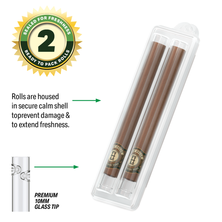 Pre-enrollados King Size Rolls 2 pk con boquilla Hemper