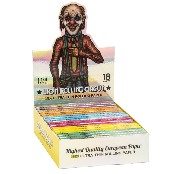 Papel Silver 1.1/4 Lion Rolling Circus - 18 uds
