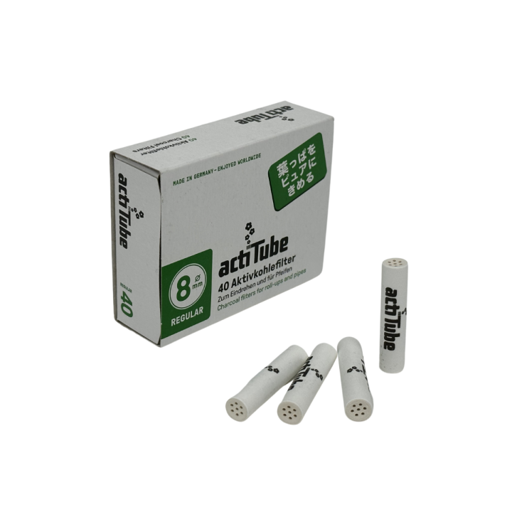 Filtro caja 40 u (ø 8 mm) Actitube - Suaviza tu humo
