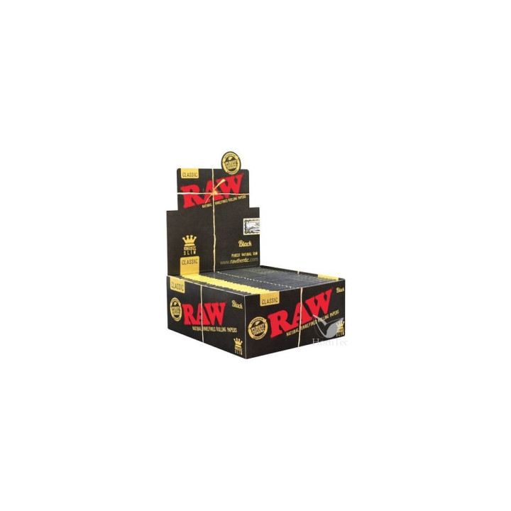 Papel Black 1-1/4 RAW - 24 Libritos 100% Vegano